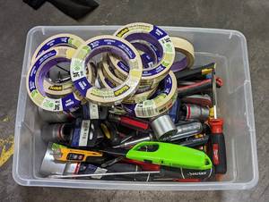 Bin of Tools and Tape