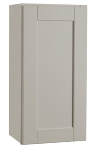 Hampton Bay Shaker Assembled 15x30x12 in. Wall Kitchen Cabinet in Dove Gray, KW1530-SDV - Unclaimed Freight.