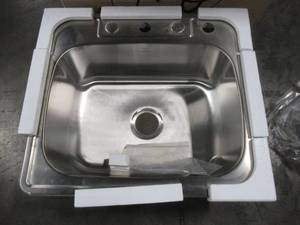 Ariel 22 38 x 25 x 9 Stainless steel sink basin, ALTS-2522-M. Unclaimed Freight.