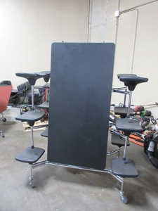SICO, ROLLING, FOLDING STOOL TABLE