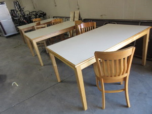 WOODEN STUDY TABLES WITH CHAIRS
