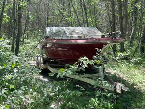 boat with tandem axel trailer - parts only