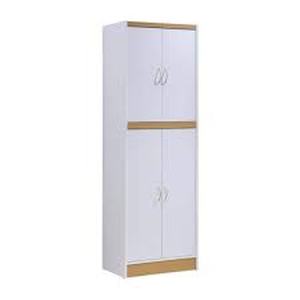 HODEDAH 4-Door White Kitchen Pantry