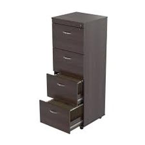 51.97 4 Drawer Locking File Cabinet Espresso - Inval