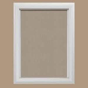 Cut-to-Size Woven Taupe Cordless Room Darkening Fade resistant Roller Shades 36.5 in. W x 78 in. L