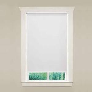 Cut-to-Size White Cordless Blackout Vinyl Roller Shade 73.25 in. W x 78 in. L