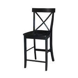 International Concepts 24 in. Black Bar Stool