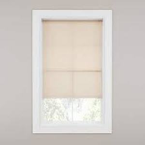 Cut-to-Size Cream Cordless Blackout Vinyl Roller Shade 37.25 in. W x 78 in. L