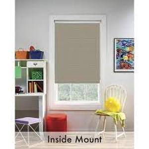 Cut-to-Size Woven Taupe Cordless Room Darkening Fade resistant Roller Shades 35.25 in. W x 72 in. L