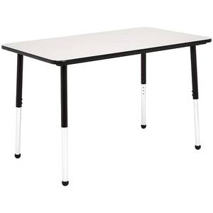 lot 40 image: Amazon Basics 30 x 48 Inch Rectangular School Activity Kids Table, Ball Glide Legs, Adjustable Height