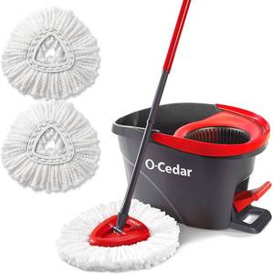 lot 34 image: O-Cedar EasyWring Microfiber Spin Mop & Bucket Floor Cleaning System  2