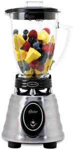 lot 77 image: Oster BPCT02-BA0-000 6-Cup Glass Jar 2-Speed Toggle Beehive Blender, Brushed Stainless