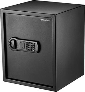 lot 108 image: Amazon Basics Steel Home Security Safe with Programmable Keypad