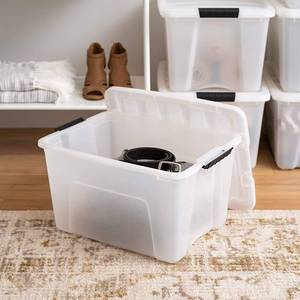 lot 115 image: IRIS USA TB Pearl Plastic Storage Bins, 4