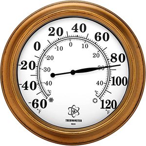 lot 120 image: MIKSUS 15.3 Premium Wall Thermometer, IndoorOutdoor