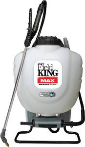 lot 9 image: Field King Max 190348 Backpack Sprayer for Professionals Applying Herbicides , White , 4 gallon