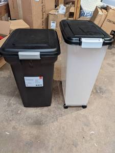 lot 153 image: 2 Iris Pet Food Containers