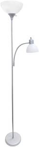 lot 109 image: Simple Designs Chrome Floor Lamp wReading Light