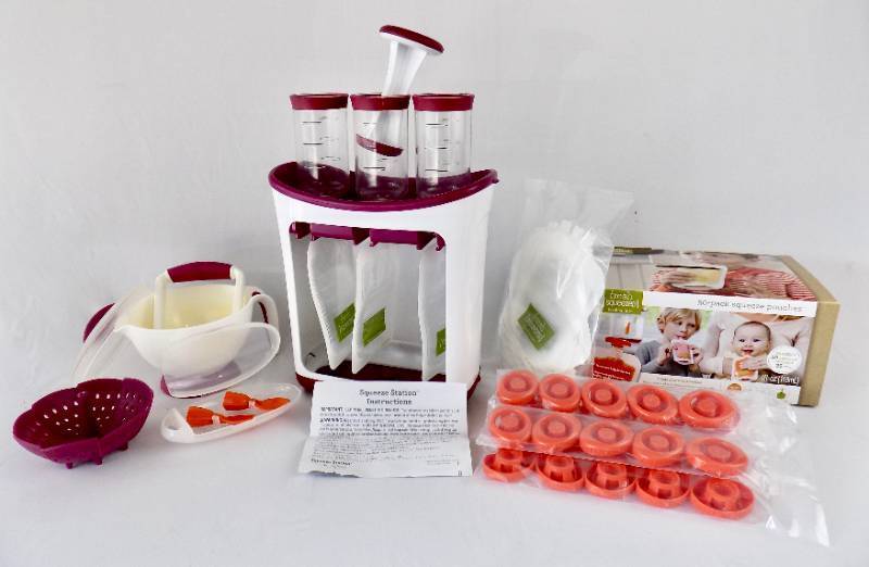 (lightly used, highly rated, quality item) Infantino Squeeze Station (make your own healthy Baby Food)