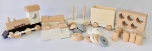 (excellent condition) Beautiful Wooden Block Train Set