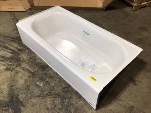lot 36 image: American Std Princeton 5 ft.  Rectangular Alcove Bathtub in White open box customer return see pictures
