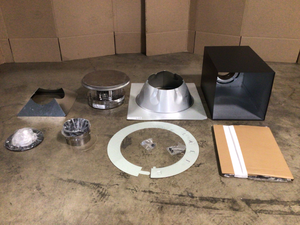 lot 42 image: Duravent 6 in. x 17 in. Triple-Wall Chimney Pipe Up Through the Ceiling Basic Install Kit