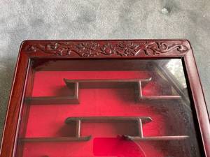 lot 68 image: Ornate Wooden Asian Inspired Shadow Box