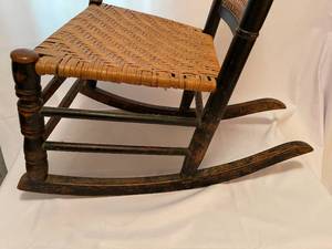 lot 70 image: Vintage Rocker with Caned Seating