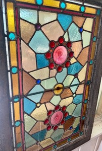 lot 89 image: WOW Vintage Stained Glass Window Part 2