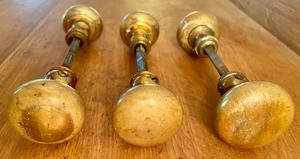lot 94 image: Antique Brass Door Knobs