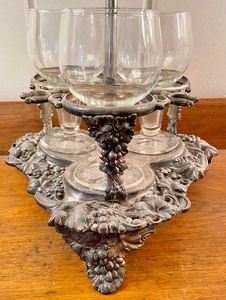 lot 98 image: Vintage Ornate Silver Plated Glass Holder