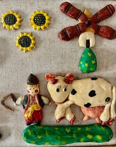 lot 126 image: Framed 3D Clay Art