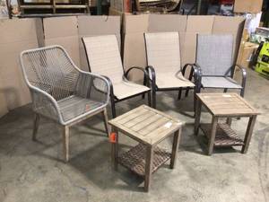 Mix Lot of Patio Chairs and Drink Rests - Customer Returns - Review all pictures
