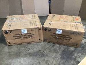 LG LG - 29 Laundry Pedestal with Storage Drawer - Graphite steel - Lot of 2 - Review all pictures