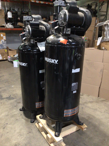 Husky 60 Gal. Stationary Electric Air Compressor - Lot of 2 - Review all pictures - Customer Returns