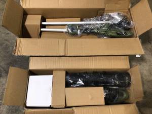 Green Machine 62V 2-Tool Combo Kit 600 CFM, 120 MPH Axial Blower, 16 in Brushless String Trimmer - Lot of 2 - Open Boxes