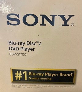lot 60 image: New Sony Blue-ray DiskDVD Player