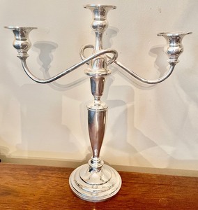 lot 105 image: Pair of Sterling Silver Candelabras