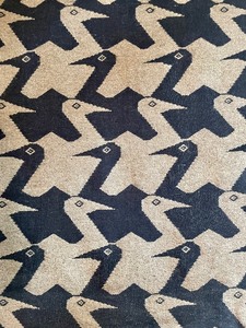 lot 115 image: Beautiful Textile with Attached Hanging Pole