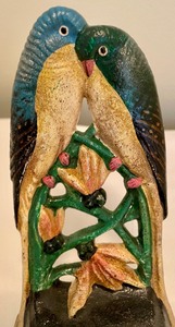 lot 114 image: Love Birds Cast Iron Bookends