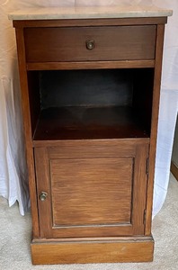 lot 120 image: Vintage Accent Table with Marble Top