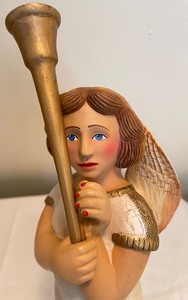 lot 127 image: Numbered Folk Art Angel Figurine by Leo Smith