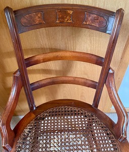 lot 139 image: Vintage Wooden Chair with Caned Seat