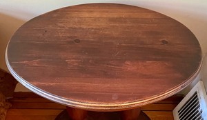 lot 206 image: Vintage Table with Rivet Accents