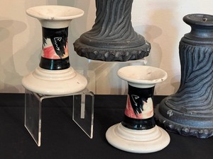 lot 178 image: Variety of Artisan Pottery Candle Holders