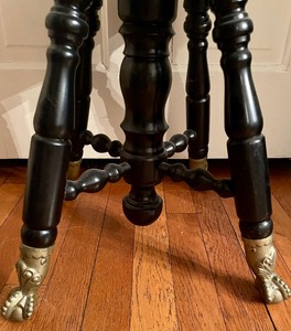 lot 211 image: Antique Claw Foot Piano Stool