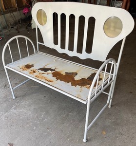 lot 233 image: Vintage Metal Bench