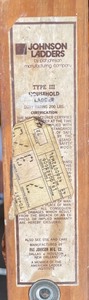 lot 246 image: Johnson Wooden Ladder
