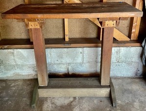 lot 250 image: Vintage Tall Wooden Table