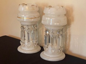 lot 22 image: Antique Pair of Victorian Lustres